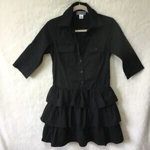 Fishbowl Black Ruffled Dress